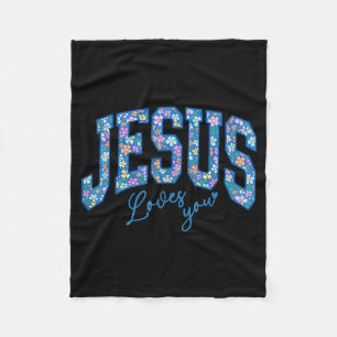 Jesus liebt dich, Bibel Gott Glaube Kirche Christl Fleecedecke