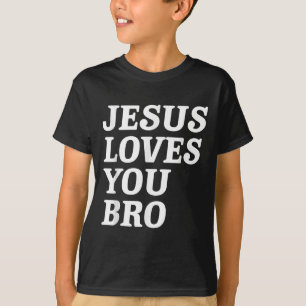 Jesus liebt dich Bro, Lustiger christlicher Glaube T-Shirt