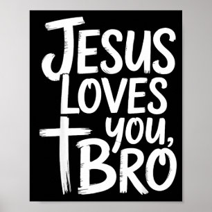 Jesus liebt dich Bruder Christlich religiös Poster
