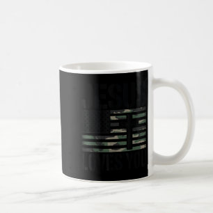 Jesus liebt dich Camouflage christlich 4. Juli Män Kaffeetasse