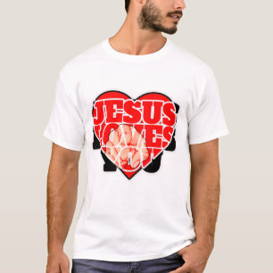 Jesus liebt dich Christlich Inspirierender Glaub T-Shirt
