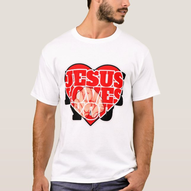 Jesus liebt dich Christlich | Inspirierender Glaub T-Shirt (Vorderseite)
