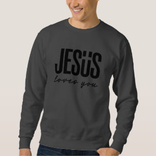 JESUS LIEBT DICH   CHRISTLICH SWEATSHIRT
