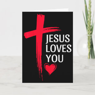 Jesus liebt dich christliche Liebe Kreuz Herz Desi Karte