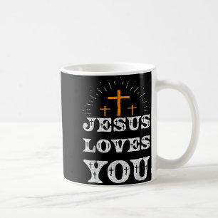 Jesus liebt dich christliches Kreuz Glaube Kaffeetasse