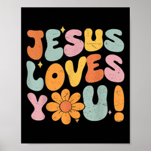 Jesus liebt dich Christliches Mädchen Gott Schwest Poster