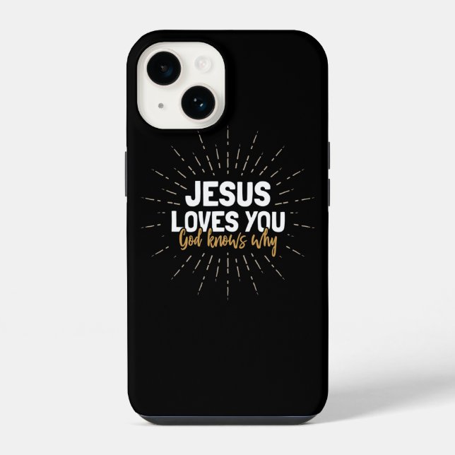 Jesus liebt dich - Gott weiß warum iPhone Hülle (Rückseite)
