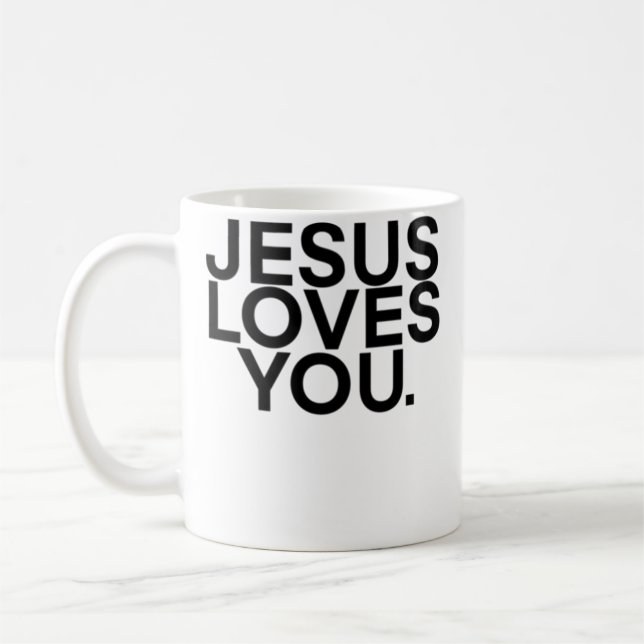 Jesus liebt dich kaffeetasse (Links)