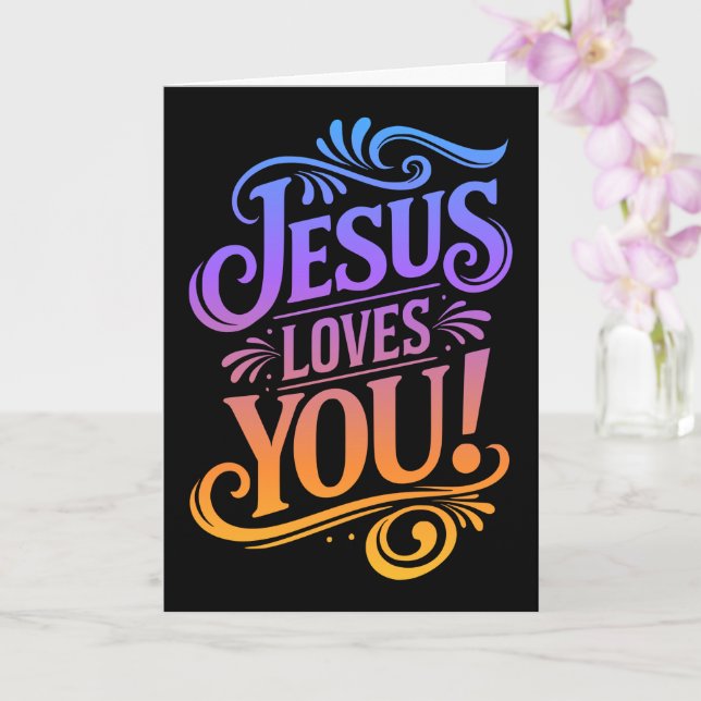 JESUS LIEBT DICH! KARTE (Orchidee)