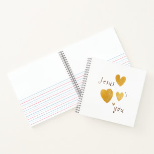 Jesus liebt dich. Kinder Gebetsjournal Skizzenbuch Notizbuch