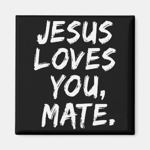 Jesus liebt dich Kumpel Christlicher Gläubiger Gla Magnet