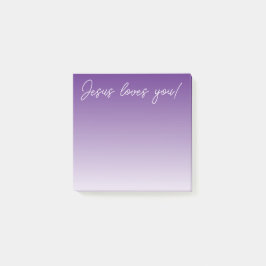 Jesus liebt dich! | lila Ombre Post-it Klebezettel