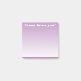 Jesus liebt dich! | lila Ombre Post-it Klebezettel