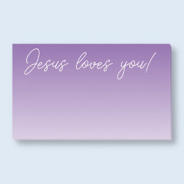 Jesus liebt dich! | lila Ombre Post-it Klebezettel