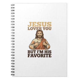 Jesus liebt dich lustiges Vintage-Glaubens-Shirt-D Notizblock