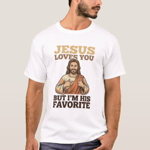 Jesus liebt dich lustiges Vintage-Glaubens-Shirt-D T-Shirt