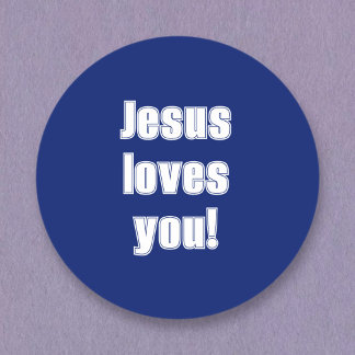 Jesus liebt dich! runder aufkleber