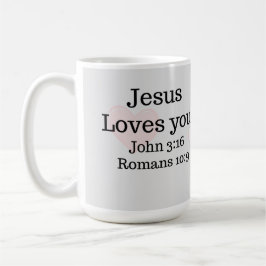 Jesus liebt dich Schrift Kaffeetasse
