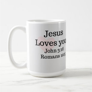 Jesus liebt dich Schrift Kaffeetasse