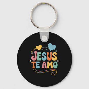 Jesus liebt dich spanischer inspirierender Liebesz Schlüsselanhänger