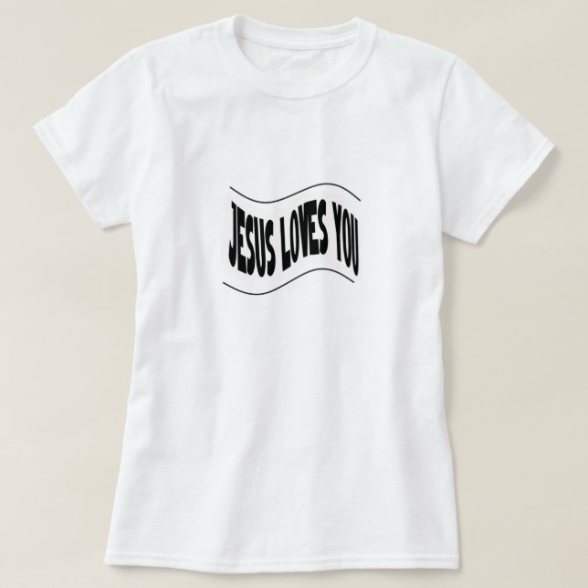 Jesus liebt dich T-Shirt  (Design vorne)
