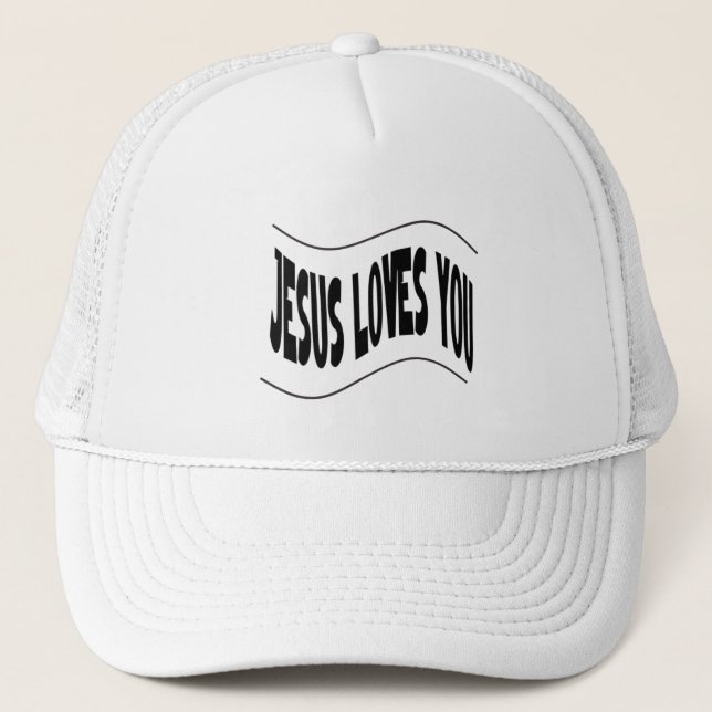 Jesus liebt dich  truckerkappe (Vorderseite)