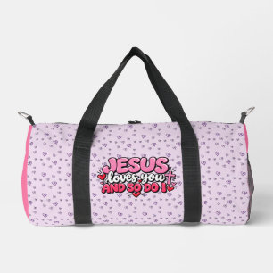 Jesus liebt dich und ich auch duffle bag
