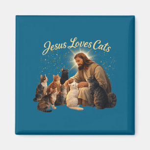 Jesus liebt Katzen Christlicher Katzenliebhaber Je Magnet