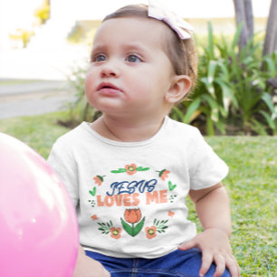 JESUS LIEBT MICH Christlich Baby T-shirt