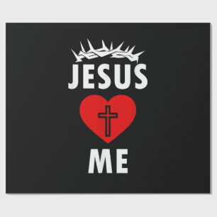 Jesus liebt mich christlich religiös geschenkpapier