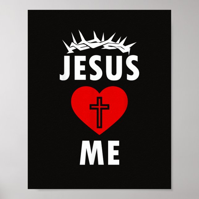 Jesus liebt mich christlich religiös poster (Vorne)
