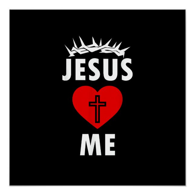 Jesus liebt mich christlich religiös poster (Vorderseite)