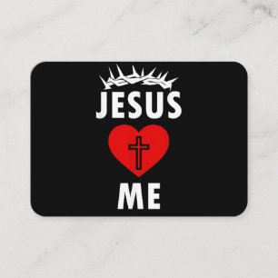 Jesus liebt mich christlich religiös visitenkarte