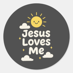 Jesus liebt mich christlicher Aufkleber