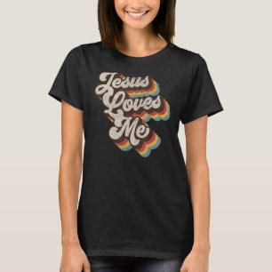 Jesus liebt mich cool 70er Jahre Vintage christlic T-Shirt