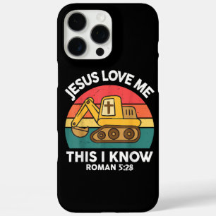 Jesus liebt mich, das weiß ich Bagger Christlich iPhone 16 Pro Max Hülle