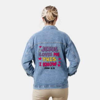 Jesus liebt mich, das weiß ich | Denim mit Glauben Jeansjacke