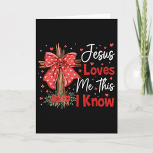 Jesus liebt mich, das weiß ich, Gott religiös chri Karte