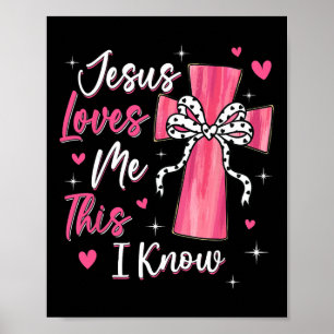 Jesus liebt mich, das weiß ich, Gott religiös chri Poster