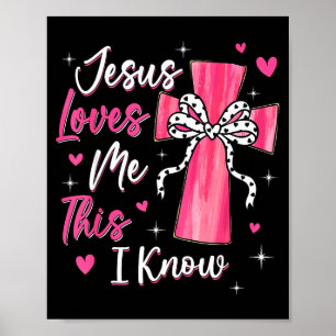 Jesus liebt mich, das weiß ich, Gott religiös chri Poster