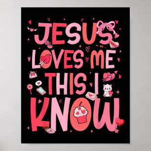 Jesus liebt mich, das weiß ich, Gott religiös chri Poster
