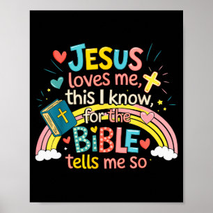 Jesus liebt mich, das weiß ich, Jungen Kinder Klei Poster