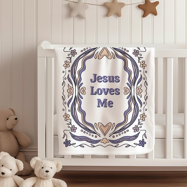Jesus liebt mich Fleece-Decke Christliches Geschen Fleecedecke (Von Creator hochgeladen)
