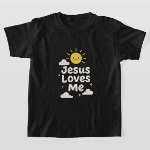 Jesus liebt mich süße Kinder christliches T-Shirt