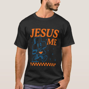 Jesus liebt mich süßer Retro christlicher Glaube T-Shirt