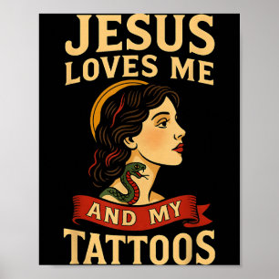 Jesus liebt mich und meine Tattoos _3 Poster