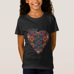 Jesus liebt mich Vintage gemustertes Herz T-Shirt