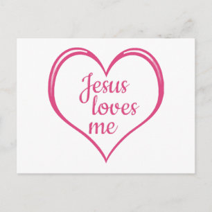 JESUS LIEBT MICH von Herzen Feiertagspostkarte