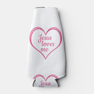 JESUS LIEBT MICH von Herzen Flaschenkühler