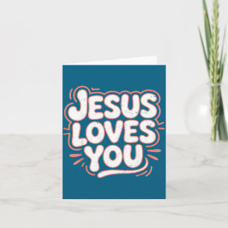 Jesus liebt Pink christliche Kleinkind-Illustratio Karte